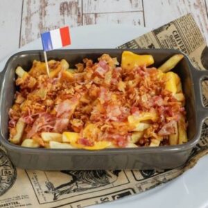 Frites cheddar bacon oignon
